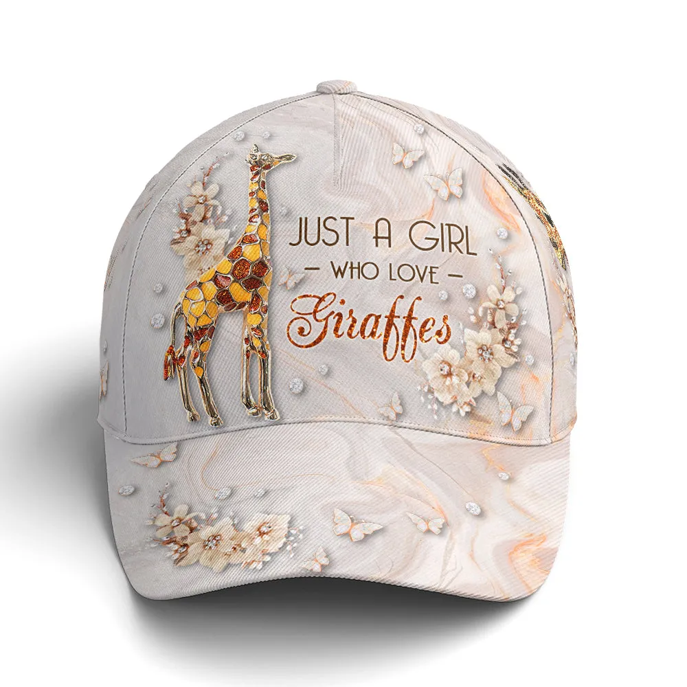 Just A Girl Loves Giraffes Baseball Cap Coolspod