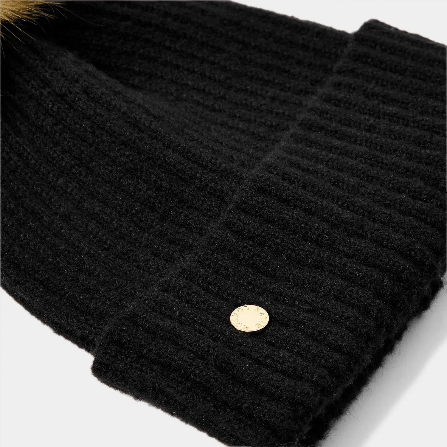 Katie Loxton 21cm Black Knitted Hat