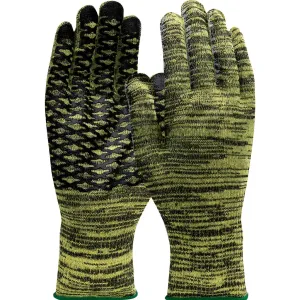 Kut Gard M13KFT-RT-PW1-S Seamless Knit ATA Aramid / Steel Blended Glove with Sta-COOL Plating and PVC Dot Grip - Light Weight