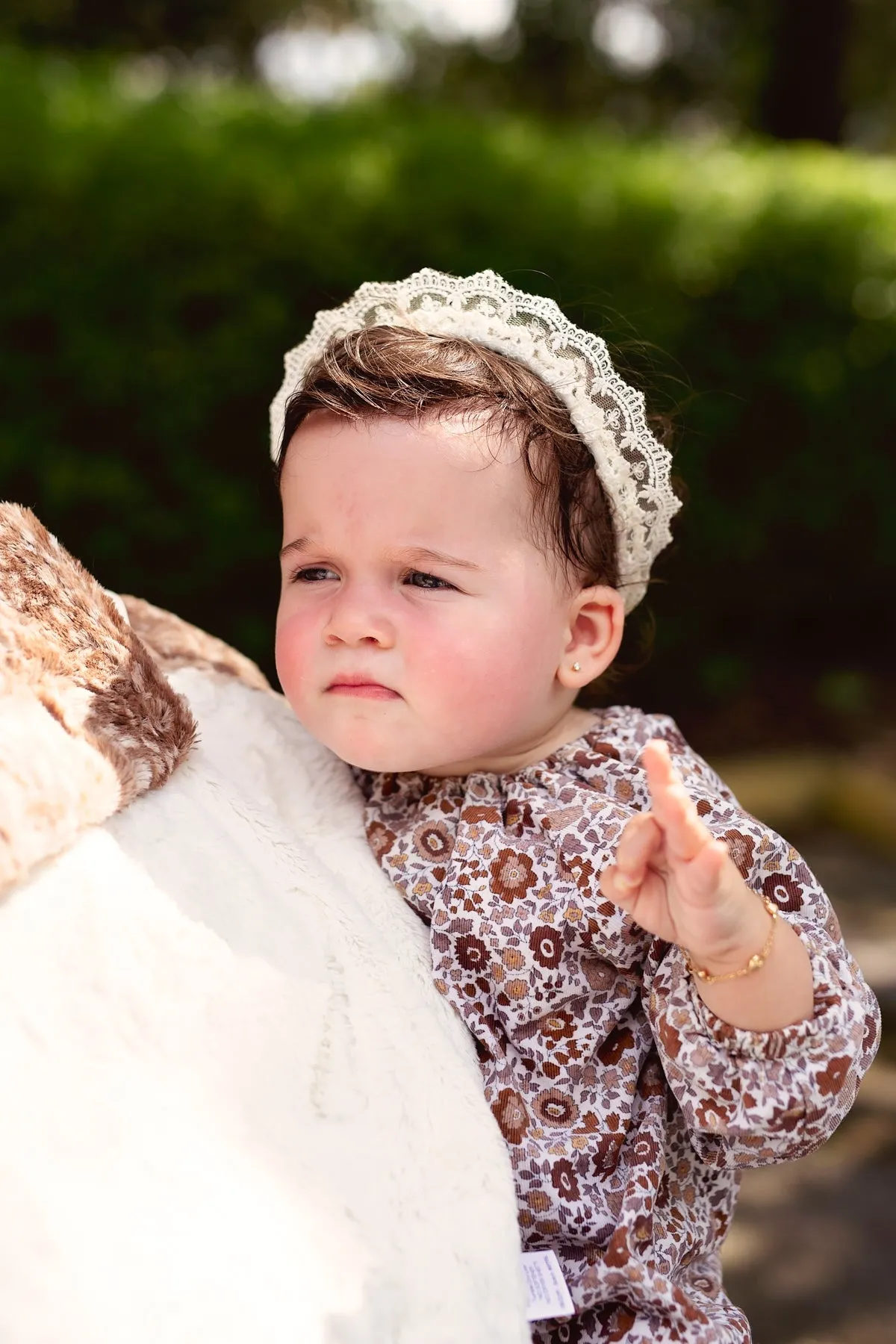 Lace Crown Wrap - White