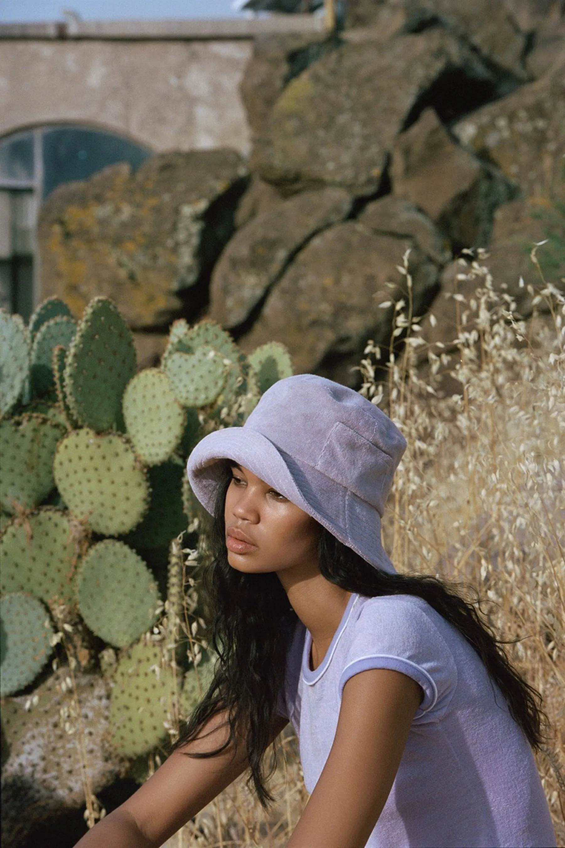 Lavender Terry Wave Bucket Hat