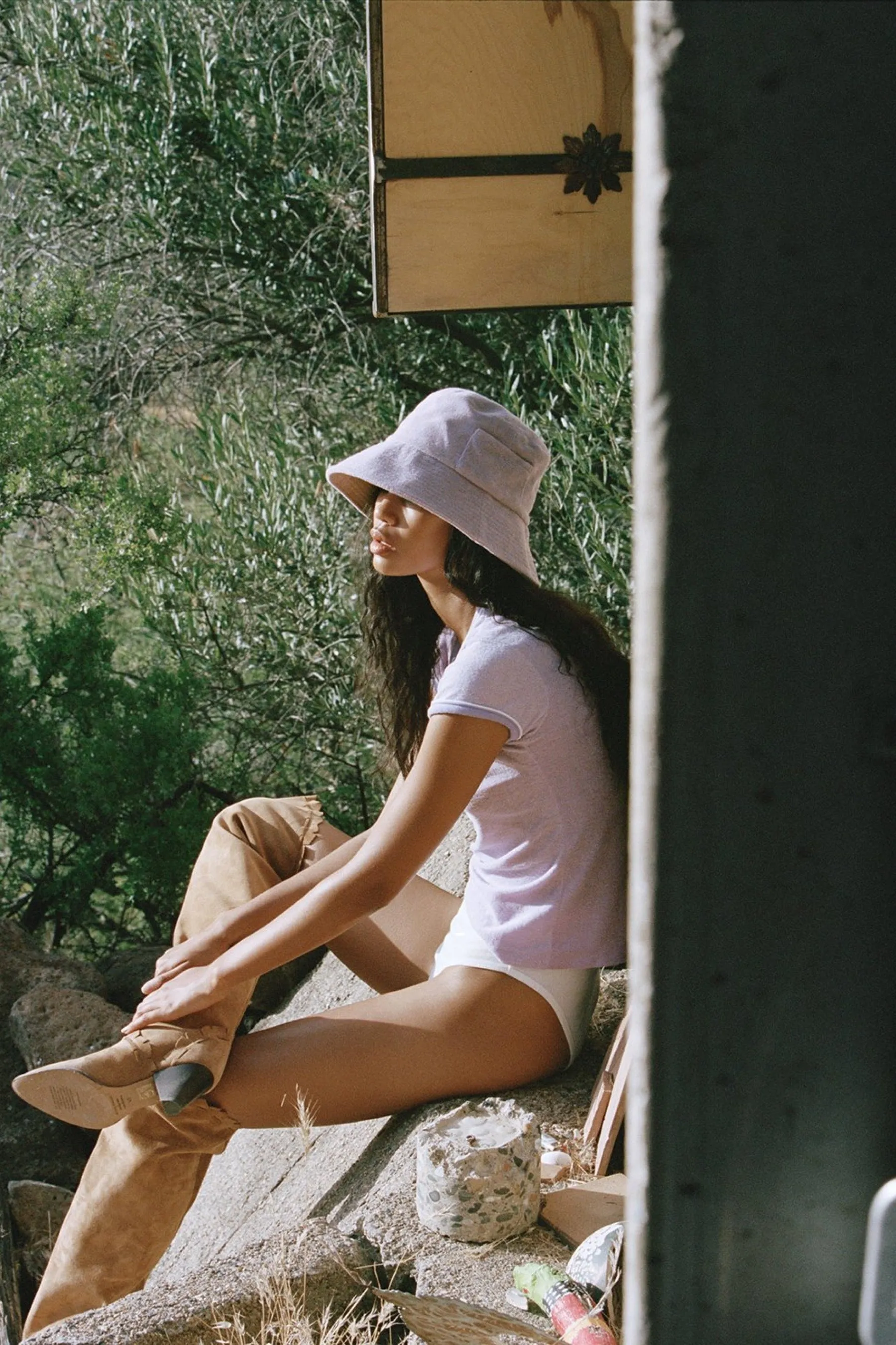 Lavender Terry Wave Bucket Hat