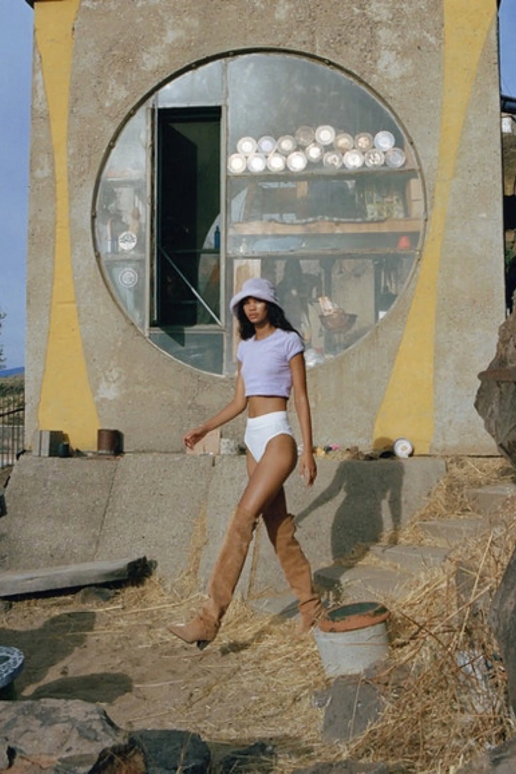 Lavender Terry Wave Bucket Hat