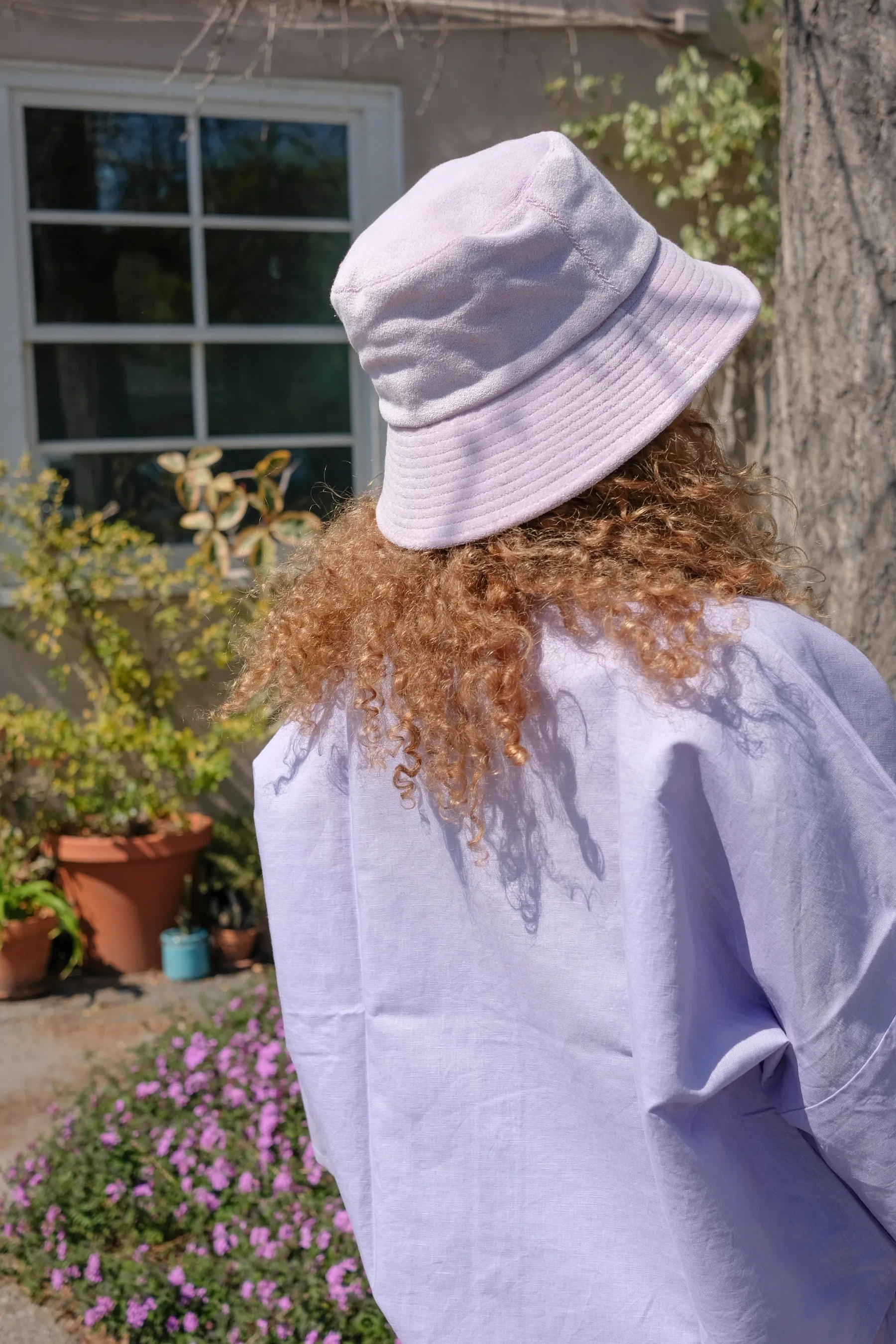 Lavender Terry Wave Bucket Hat