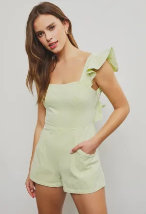 Lemon Lime Dainty Ties Romper