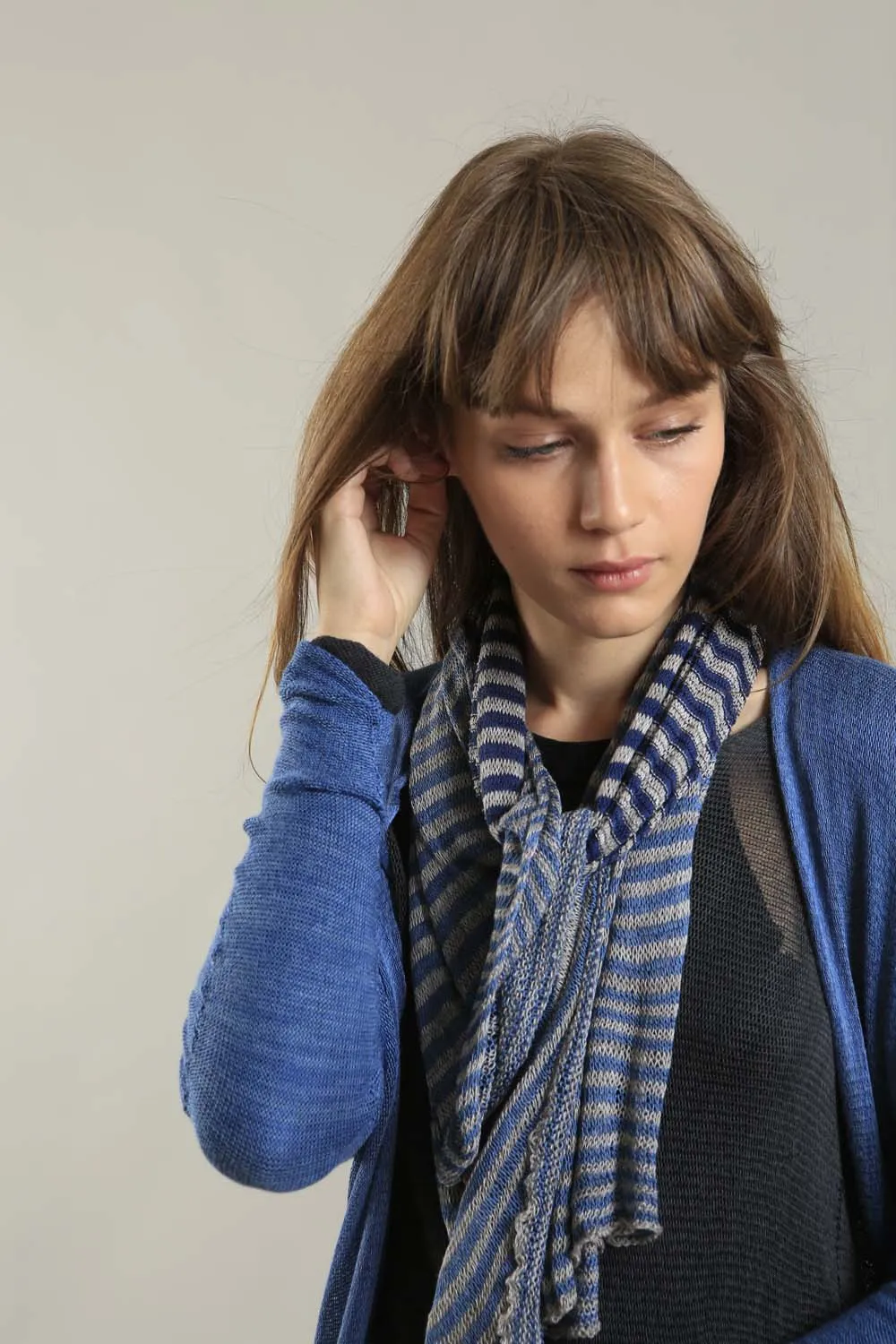 Long Bamboo Cardigan in Peacock Blue