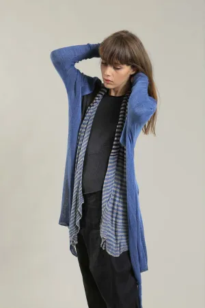 Long Bamboo Cardigan in Peacock Blue