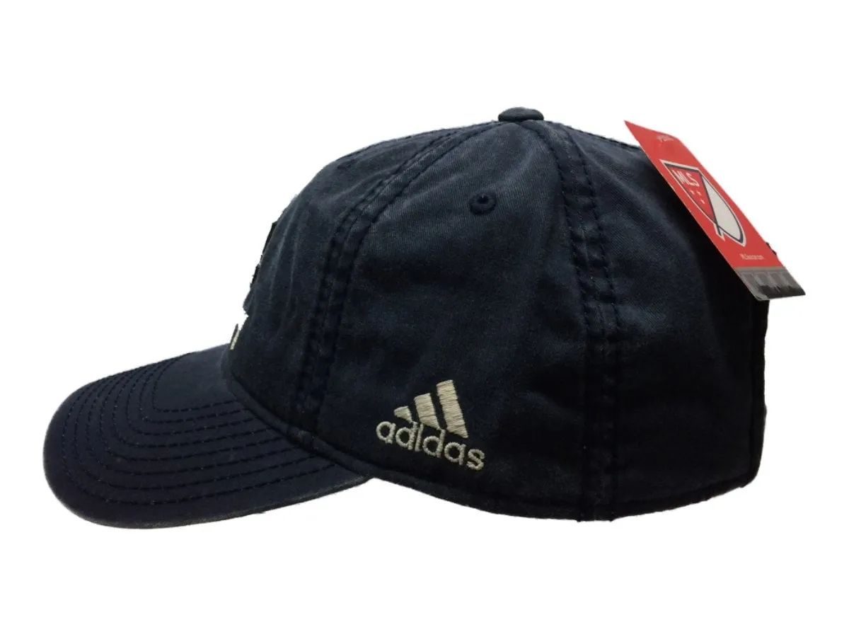 Los Angeles Galaxy Adidas Navy Adjustable Relaxed Strapback Baseball Hat Cap