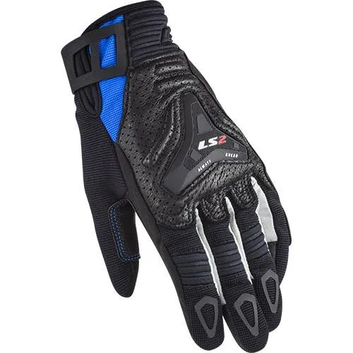 LS2 All Terrain Ladies Gloves Black Blue - Motorcycle Gloves