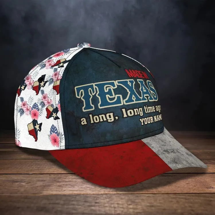 Made in Texas 3D Classic Cap for Women and Man, Texas Map Hat for Him