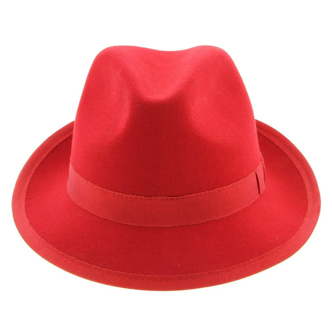 Melbourne Hats Trilby Formal - Red/Red Band