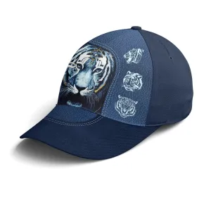 Navy Blue Darkness Moonlight Tiger Baseball Cap Coolspod