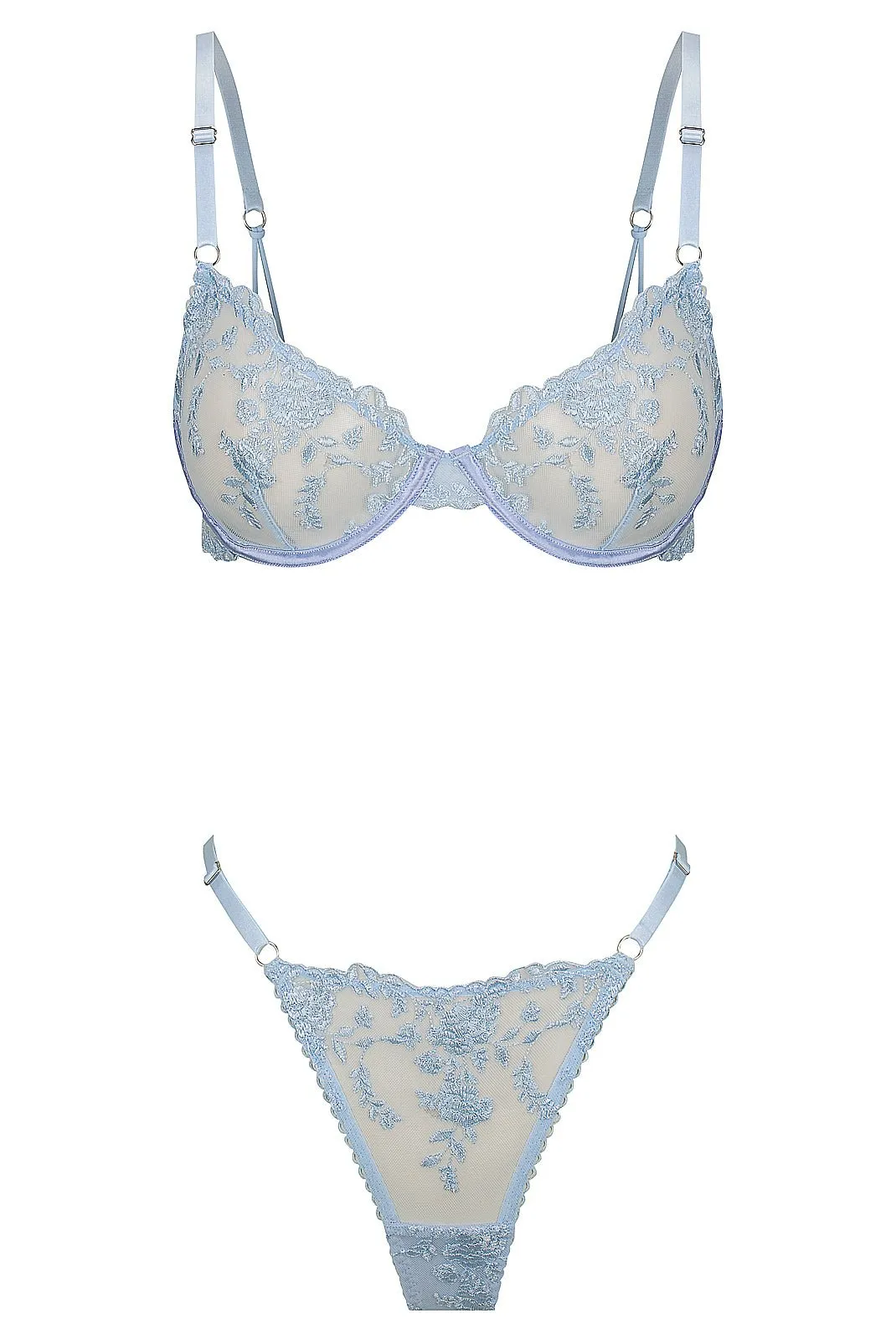 Nicolette Thong Set Cornflower