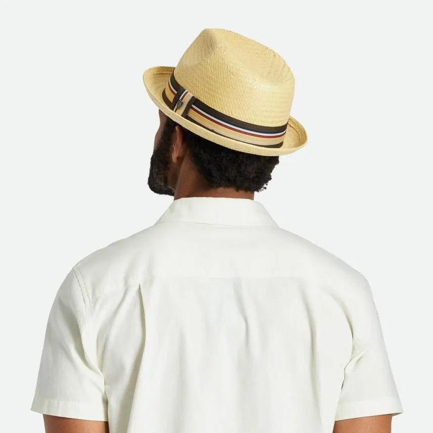 Old-World Straw Fedora-Tan