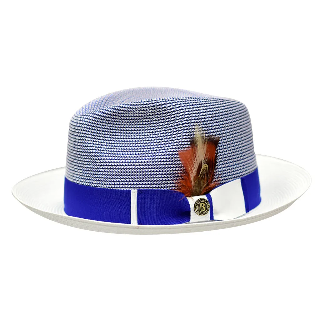 Old-World Two-Tone Straw Fedora