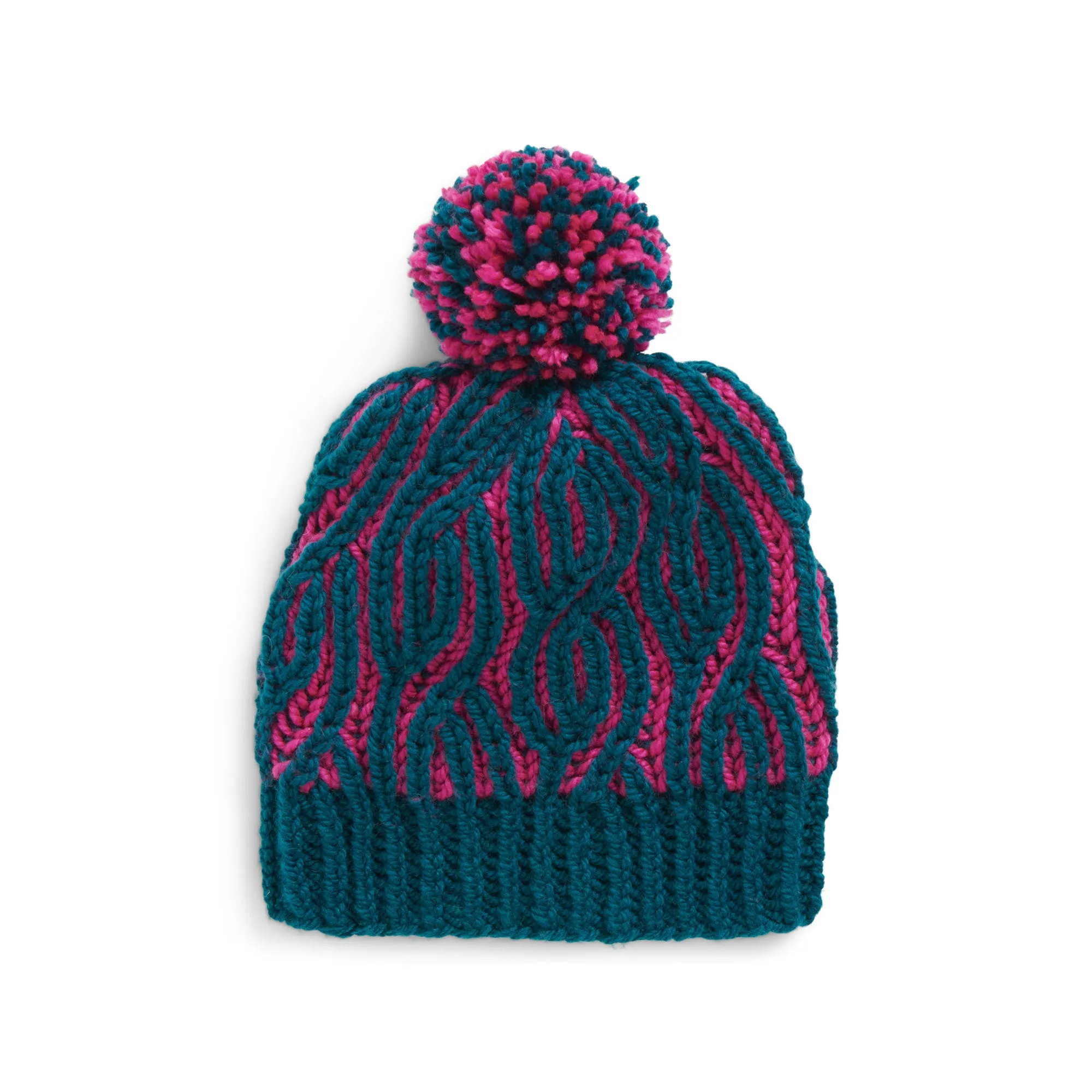 Patons Brioche Cables Knit Hat