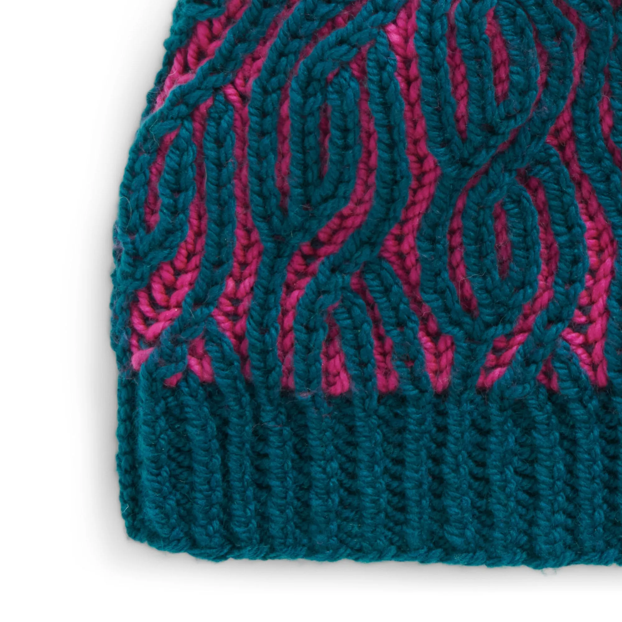 Patons Brioche Cables Knit Hat