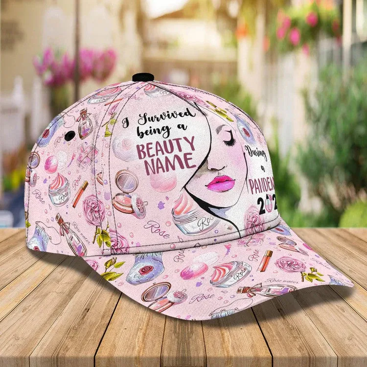 Personalized Makeup Beauty 3D Baseball Cap for Makeup Girl, Makeup Beauty Hat for Her