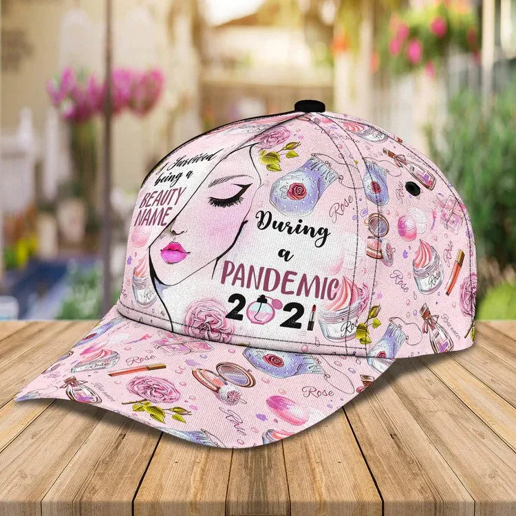 Personalized Makeup Beauty 3D Baseball Cap for Makeup Girl, Makeup Beauty Hat for Her