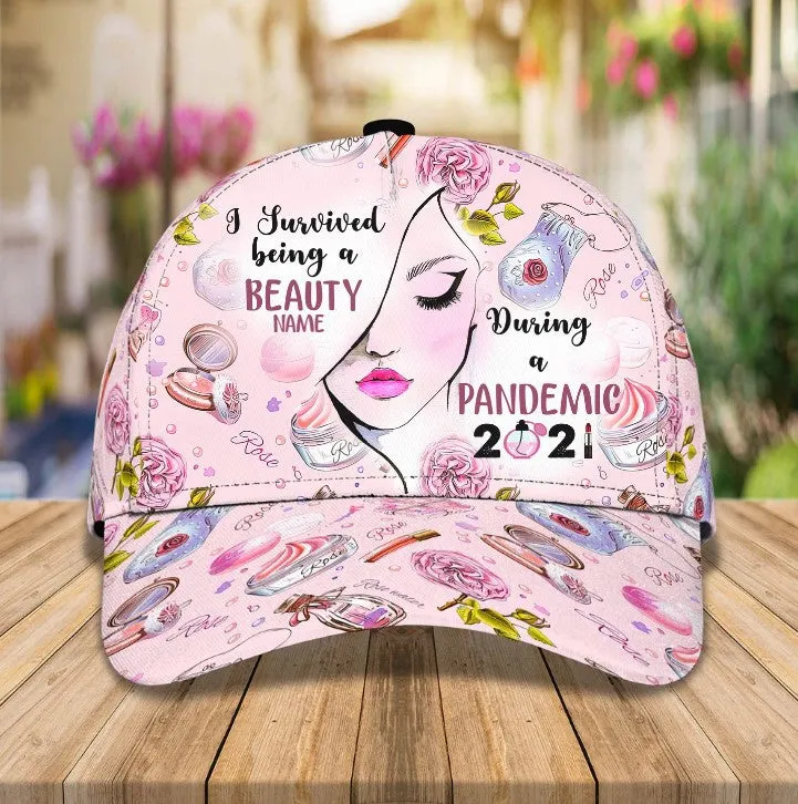 Personalized Makeup Beauty 3D Baseball Cap for Makeup Girl, Makeup Beauty Hat for Her