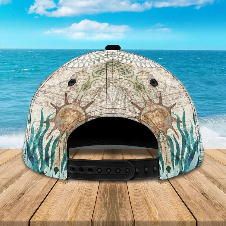 Personalized Turtle Beach 3D Baseball Cap for Turtle Lovers, Tortoise Shell Pattern Hat for Girlfriend