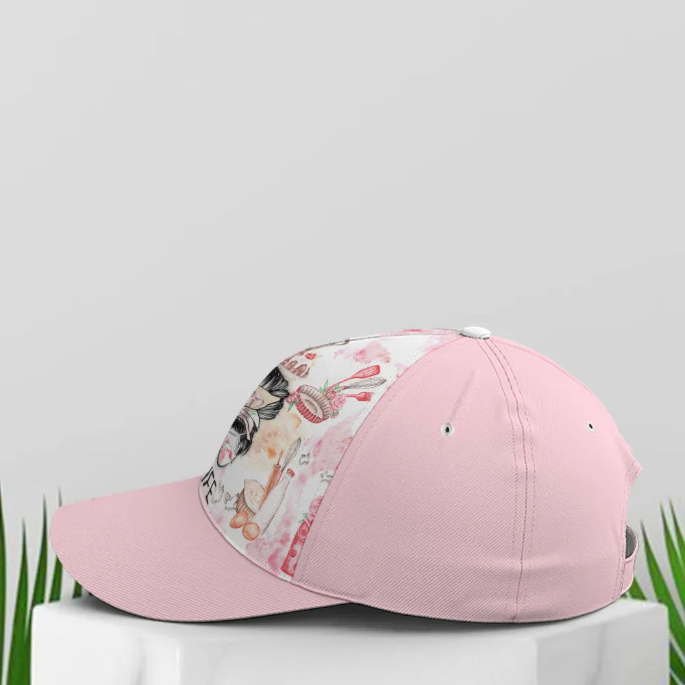 Pinky Baking Life Bun Hair Mom Baseball Cap Coolspod