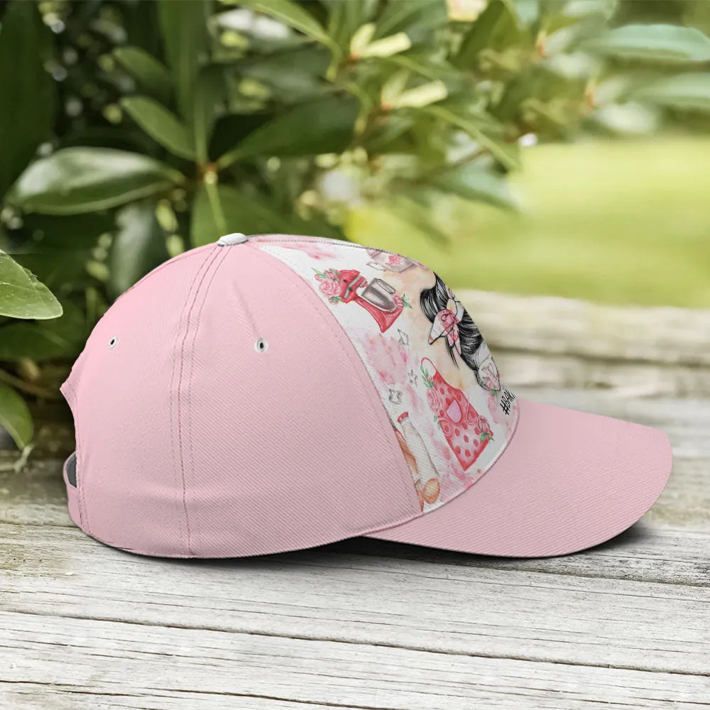 Pinky Baking Life Bun Hair Mom Baseball Cap Coolspod