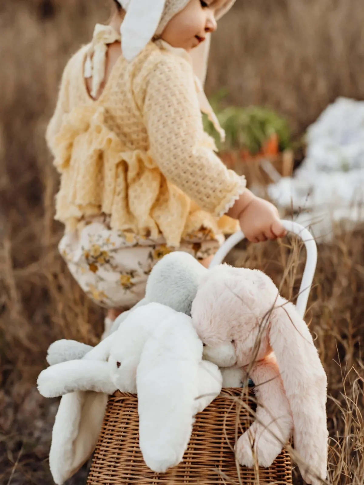 Plush Little Nibble Bunny, Grey