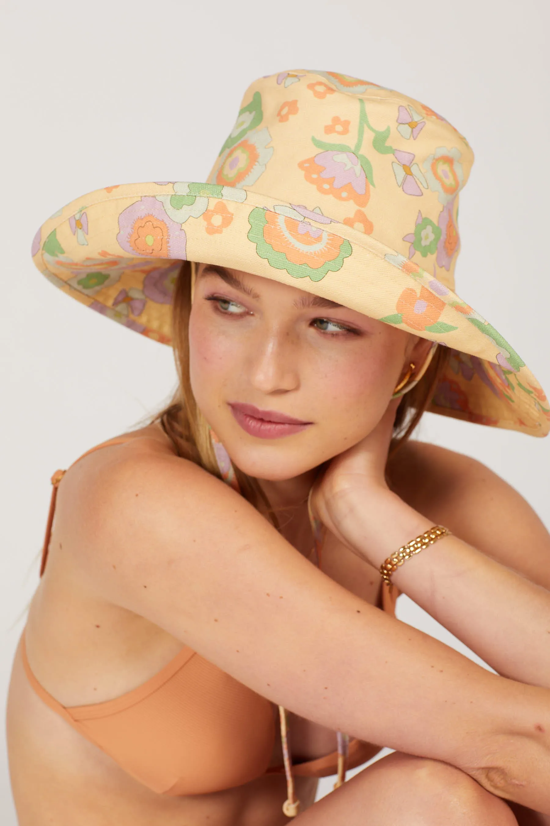 Retro Floral Bucket Hat