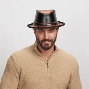 Rocky | Mens Leather Fedora Hat