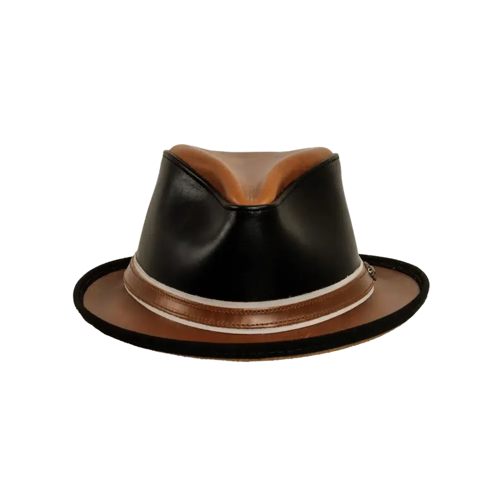 Rocky | Mens Leather Fedora Hat