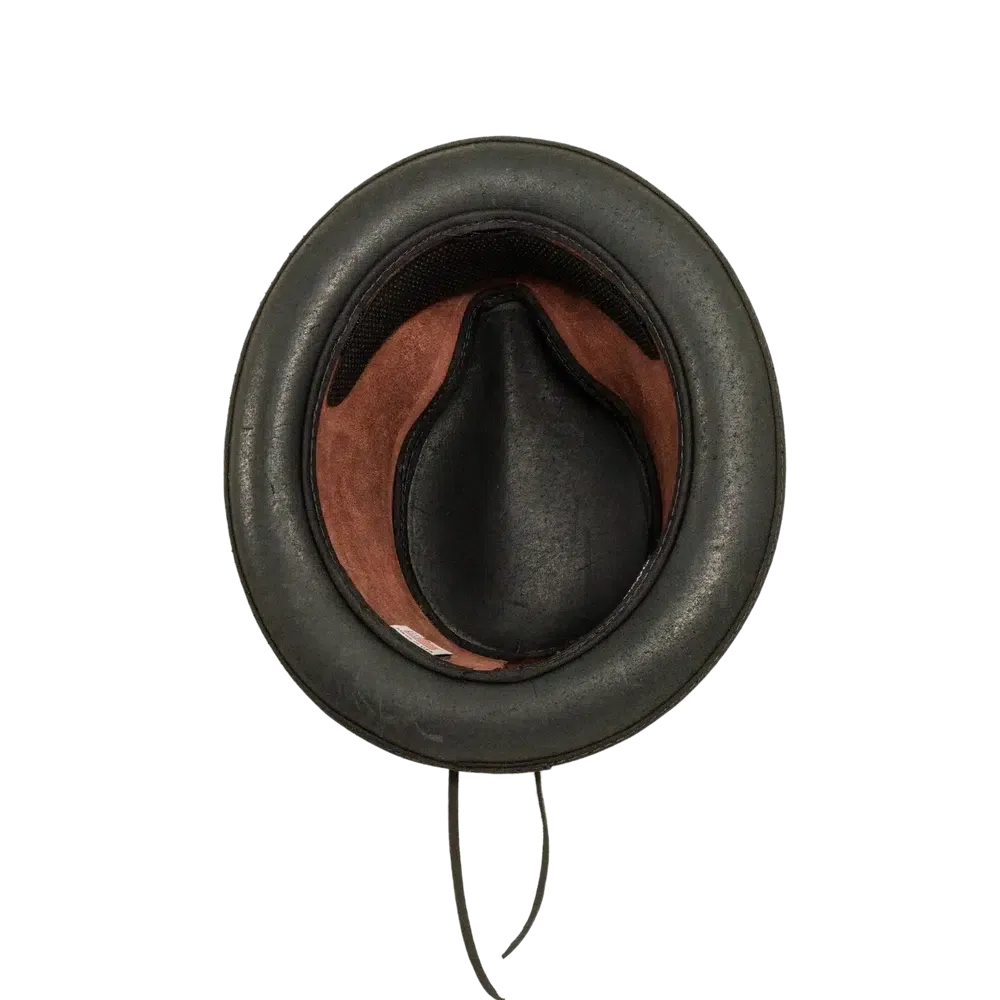 Rocky | Mens Leather Fedora Hat