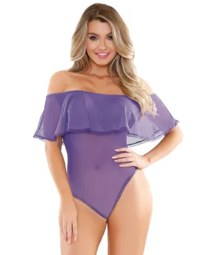 Romp Andrea Off Shoulder Playsuit Violet M/L