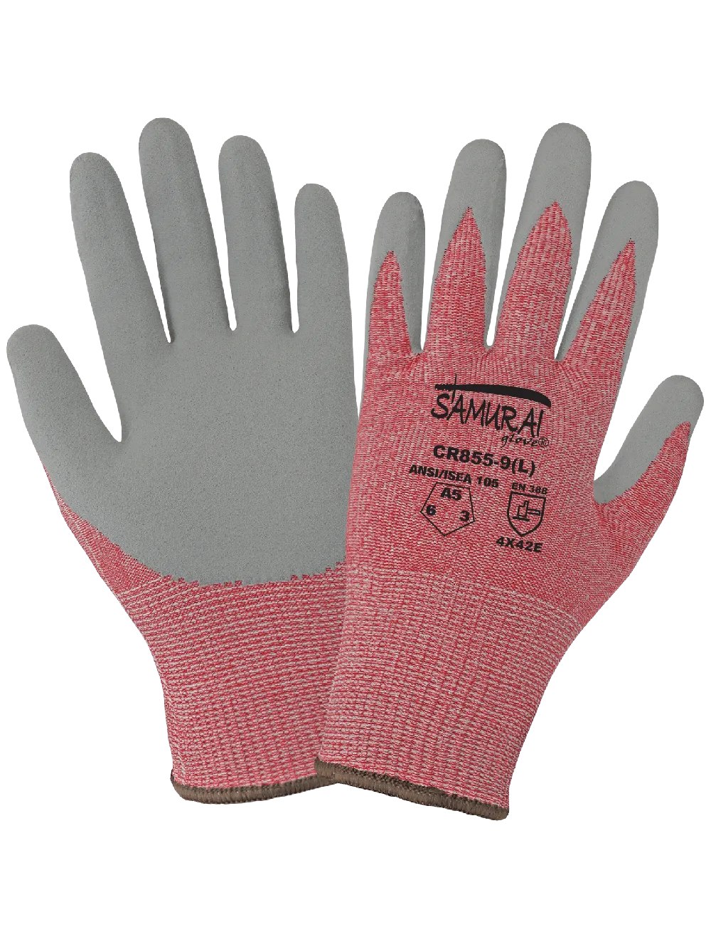 Samurai Glove® Tuffalene® UHMWPE Cut Resistant 13-Gauge Gloves with a Silicone-Coated Palm - CR855