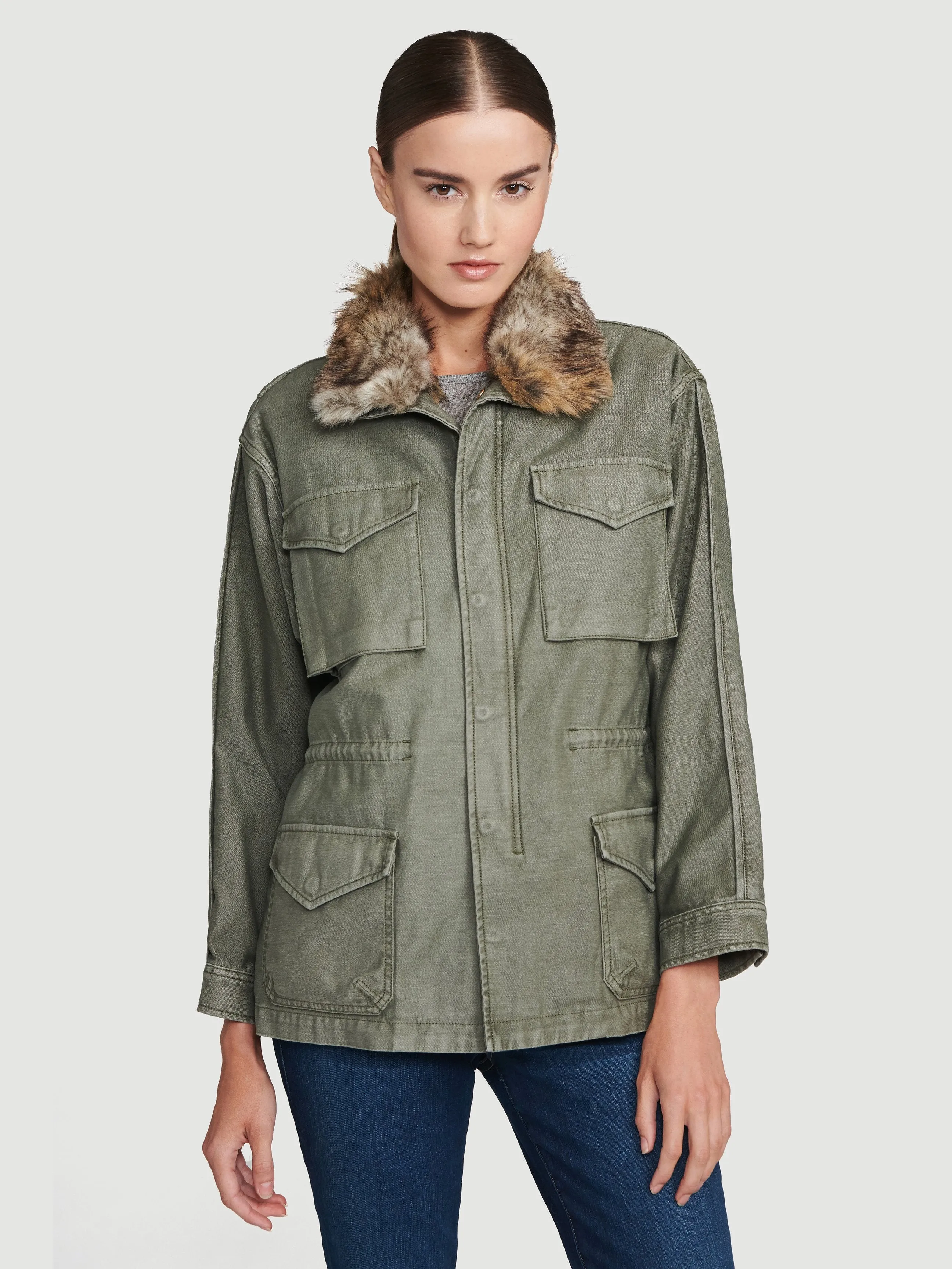 Service Jacket Faux Fur Lining -- Military