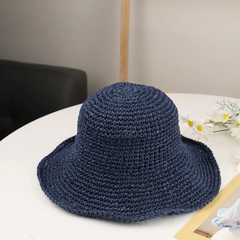 Simply Chic Foldable Floppy Summer Bucket Straw Hats