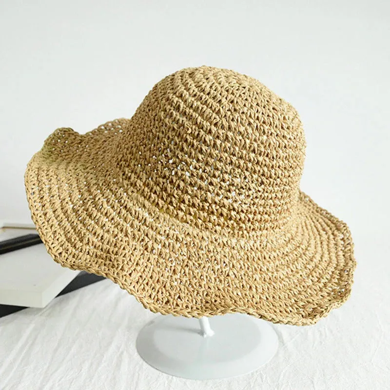 Simply Chic Foldable Floppy Summer Bucket Straw Hats