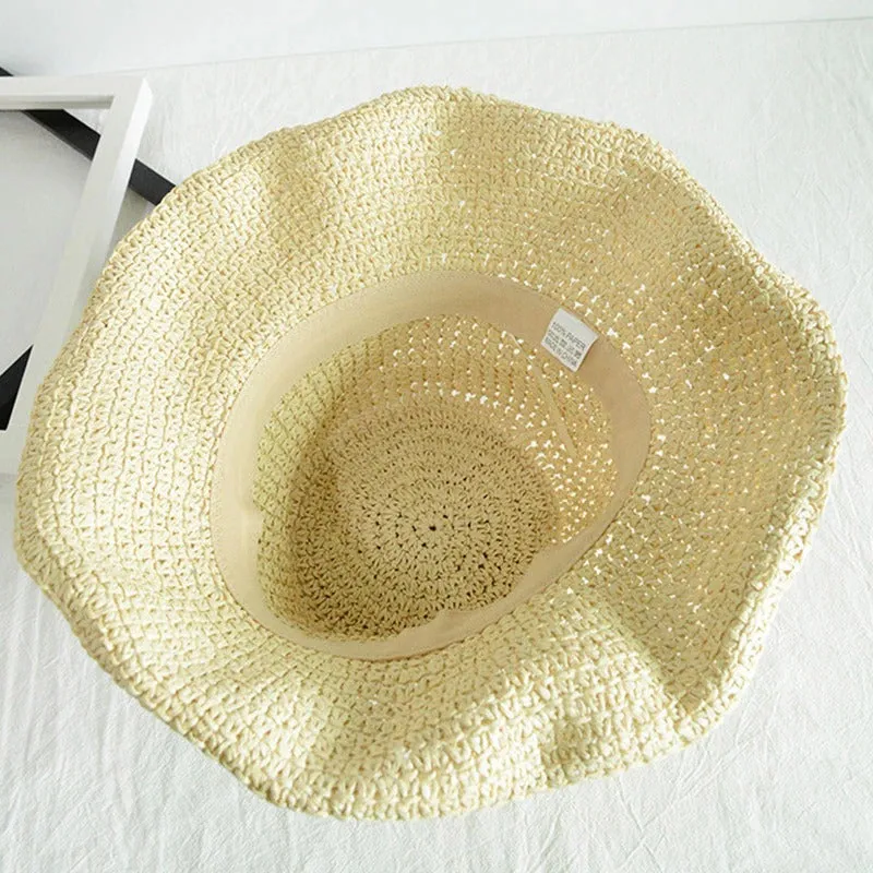 Simply Chic Foldable Floppy Summer Bucket Straw Hats