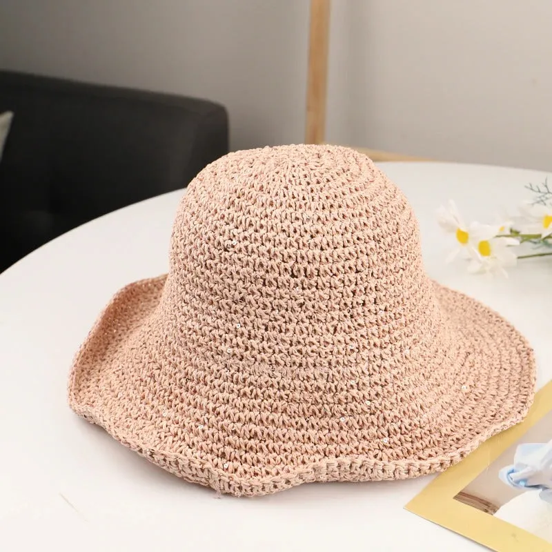 Simply Chic Foldable Floppy Summer Bucket Straw Hats