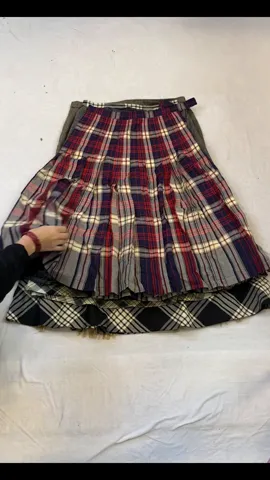 Soft Y2K Fairycore Wool Skirt with Check Print (GRV-11-095)