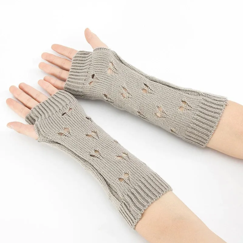 Stylish Knitted Hand Warmer Fingerless Winter Gloves