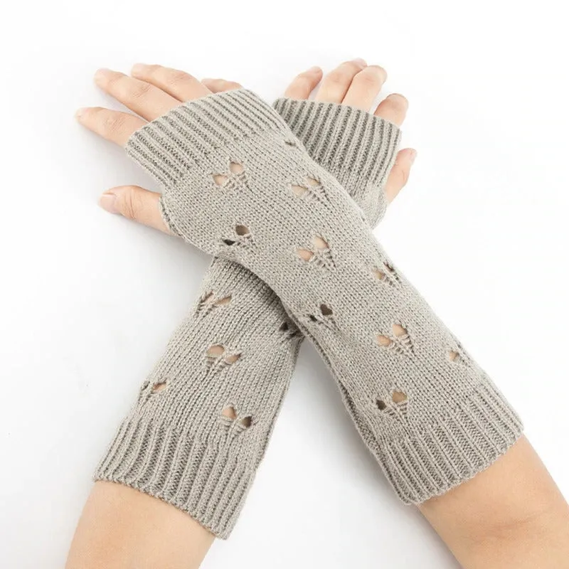 Stylish Knitted Hand Warmer Fingerless Winter Gloves