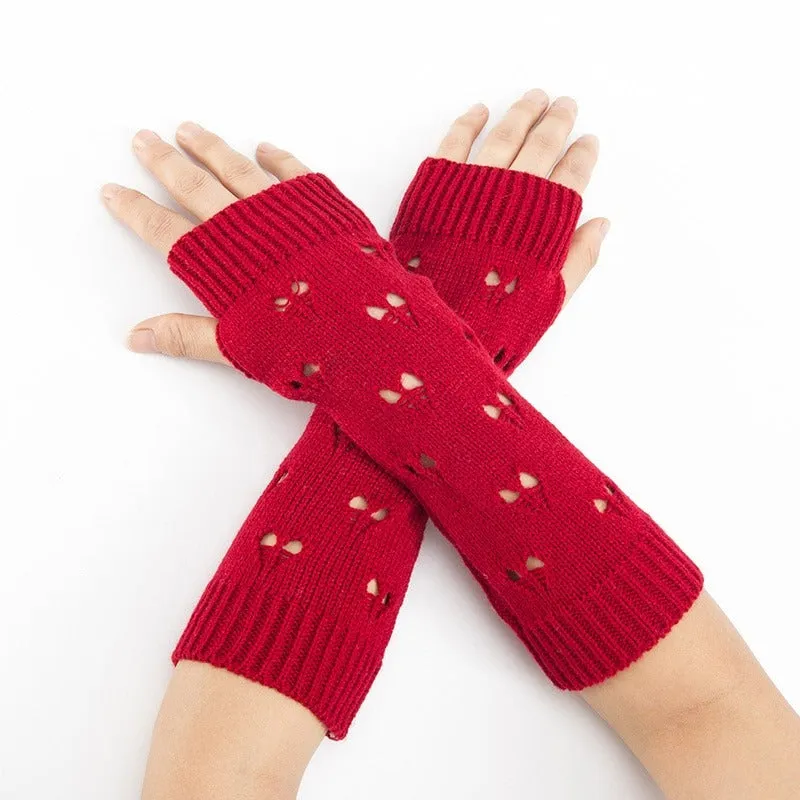 Stylish Knitted Hand Warmer Fingerless Winter Gloves