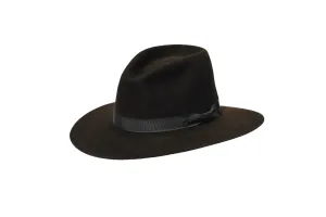 The Ellis Hare and Beaver Fur Fedora Hat for Sale in Black