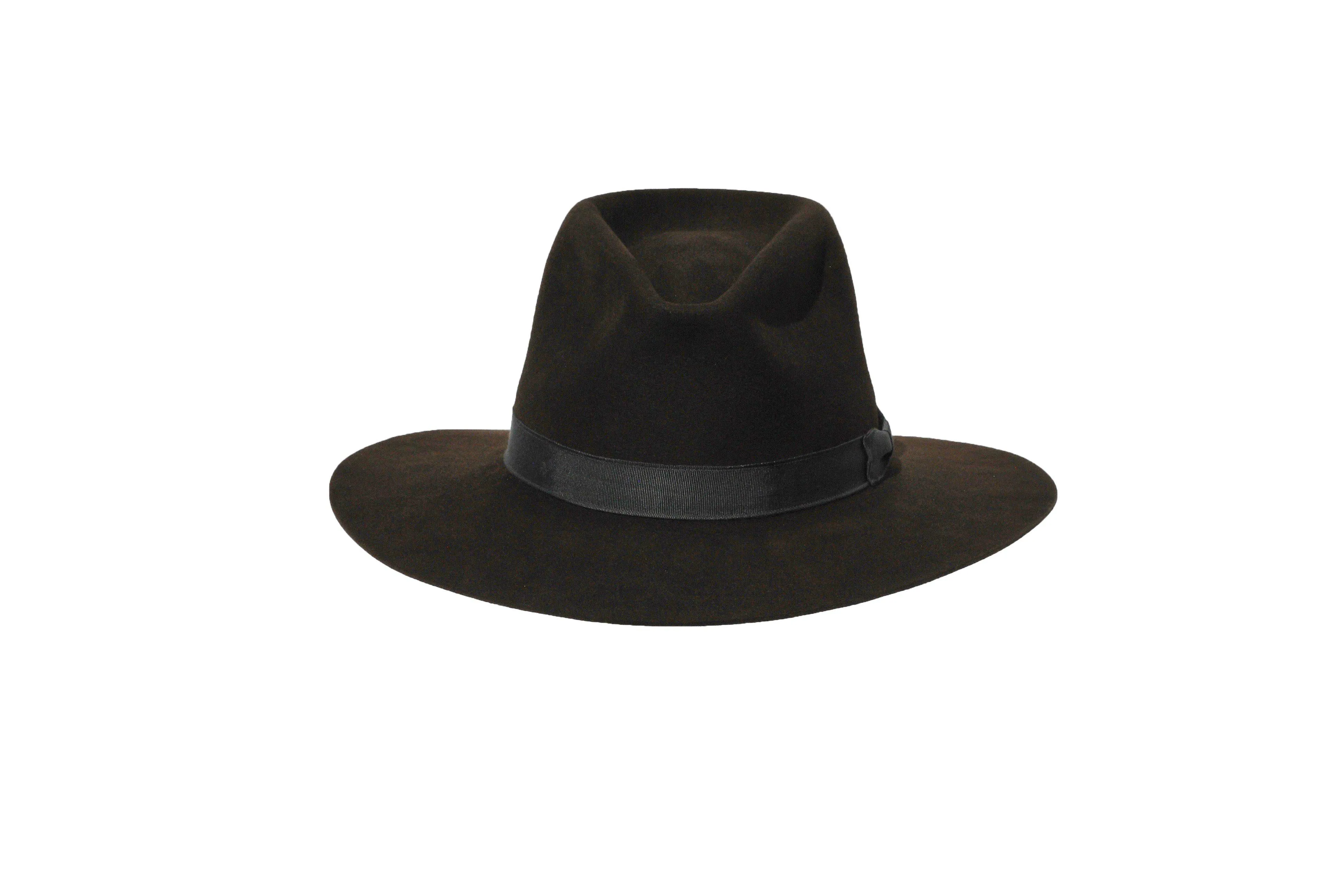 The Ellis Hare and Beaver Fur Fedora Hat for Sale in Black