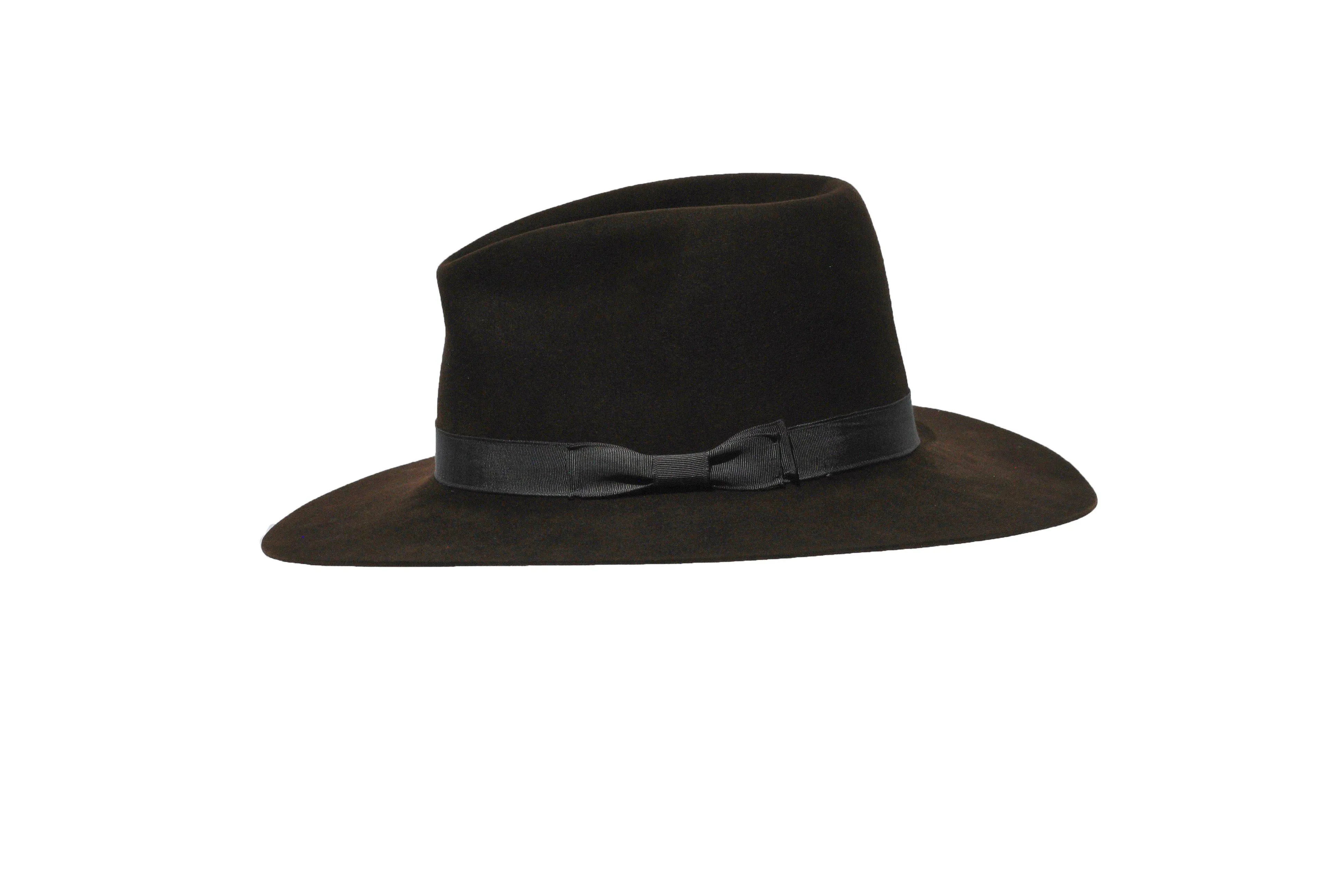 The Ellis Hare and Beaver Fur Fedora Hat for Sale in Black