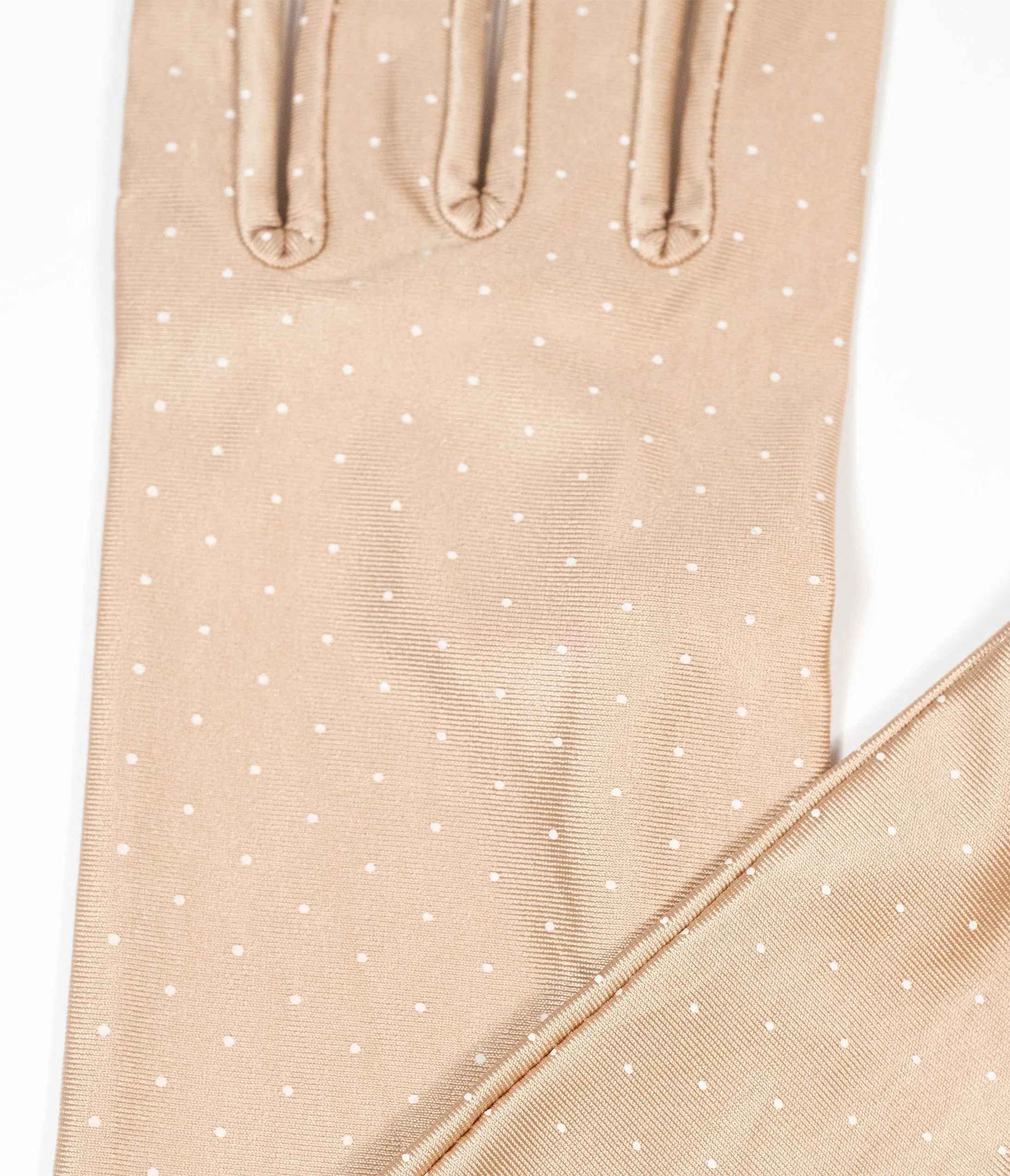 Unique Vintage Iced Coffee & White Pin Dot Gloves