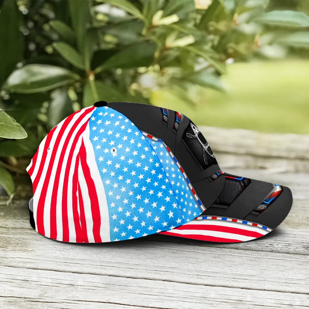 US Flag Kayaking Baseball Cap For Kayak Lovers Future Tech Style Coolspod