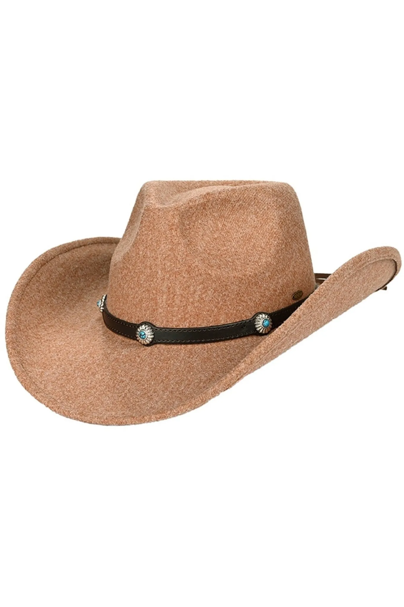 VCE0061 Felicia Felt Cowboy Hat With Aztec Bead Trim