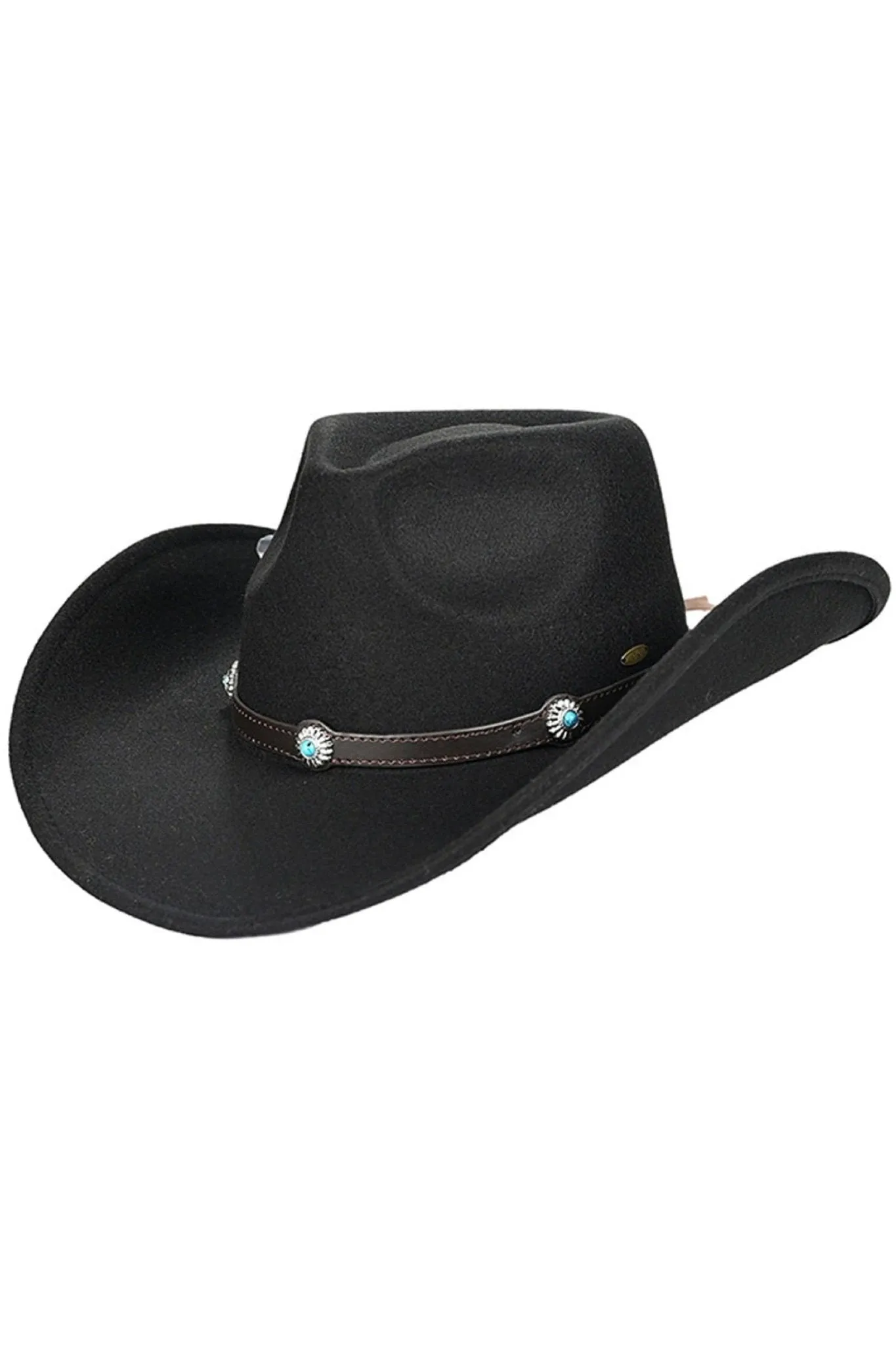 VCE0061 Felicia Felt Cowboy Hat With Aztec Bead Trim